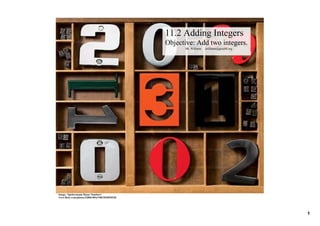 11.2 Adding Integers