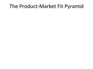 The Product-Market Fit Pyramid
 