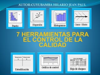 7 HERRAMIENTAS PARA
EL CONTROL DE LA
CALIDAD
AUTOR:CUYUBAMBA HILARIO JEAN PAUL
 