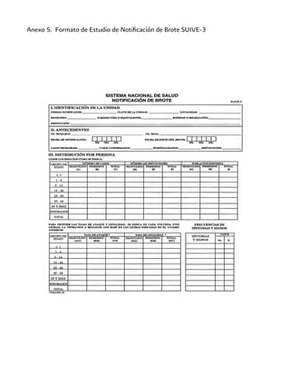 Anexo 5. Formato de Estudio de Notificación de Brote SUIVE-3 
 