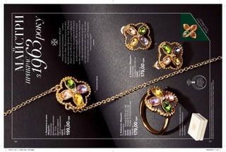 ПОЗОЛОЧЕНА
Всіприкрасизібранівручнутапройшливипробуваннязхімічноїбезпекивзарубіжнихлабораторіях.
120 121
2.Каблучка«Мадалін»
Позолочена.
55197	Розмір6(16,3-16,7мм)
55848	Розмір8(17,9-18,3мм)
55850	Розмір10(19,55-19,95мм)
300,00грн
179,00грн
3.Сережки«Мадалін»
Позолочені;
Розміри:1,6х1,65см.
55066
300,00грн
179,00грн
МАЙСТРИ
ПРИКРАС
з1963року
Прикрасивиконанівформі
чотирилистоїконюшини—символ
щастяйудачі.Натхненнямпослужив
дизайнвінтажноїброшкиAvon1986року
PastelAccentBrooch,особливоїїформай
невагомість,якадосягаєтьсяособливим
поєднаннямкольорів.Новаколекція
щедродекорованаблискучимистразами
вобрамленнікольоровогометалу,
якіпереливаютьсянасонці.Ащоможе
бутикращедлятого,щобстворити
літнійнастрій?
БрошкаAvonPastel
Accent1986року
*
*IdentifyingAvonbySansraStrurdivant,2008.ПрикрасиAvon:історіявдеталях,СандраСтрудівант,2008рік.
Приклади
своюкаблучку,
щобвизначити
розміркаблучки
Avon
НОВА
РОЗМІРНА
СІТКА
6
8
10
•	покриття:гальванічнезолото
•	вкомплектіпреміальна
коробочка
1.Прикрасанашию
«Мадалін»
Позолочене;
Довжиналанцюжка:
42+9см;
Діаметрпідвіски:
1,95см(приблизно).
55878
350,00грн
199,00грн
1
2
3
201911_EE_11_0067.indd All Pages 26/04/2019 11:21
 