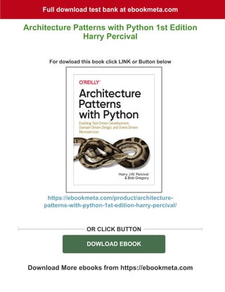 Instant download Architecture Patterns with Python 1st Edition Harry ...