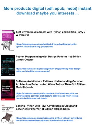 Instant download Architecture Patterns with Python 1st Edition Harry ...