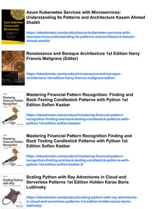 Instant download Architecture Patterns with Python 1st Edition Harry ...