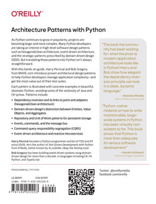 Architecture Patterns with Python 1st Edition Harry Percival | PDF