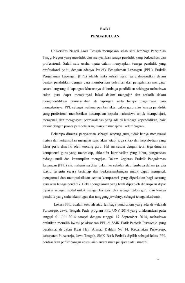 Laporan Ppl Smk Pendidikan Bhs Jawa Uny 2014
