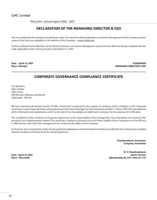 CMC Annual Report 2006-07