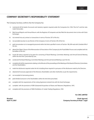 CMC Annual Report 2006-07