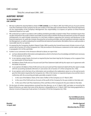 CMC Annual Report 2006-07