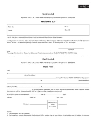 CMC Annual Report 2006-07