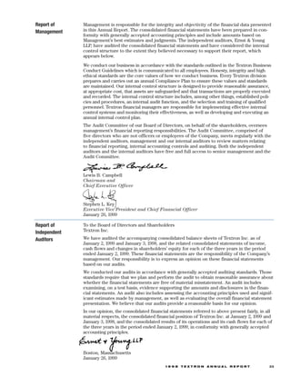 textron  annual report 1998