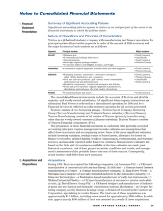 textron  annual report 1998