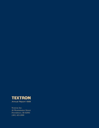 textron  annual report 1998