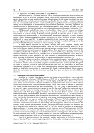 Introducing Eco Literacy To Early Childhood Students Through Digital