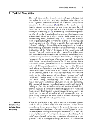Patch Clamp Electrophysiology Methods And Protocols 1st Ed Mark Dallas ...