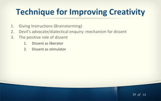 Knowledge Management: Understanding The Creative Process | PPT