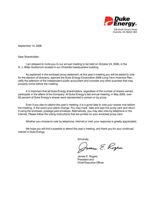 Duke_Energy_2006_Proxy_Statement