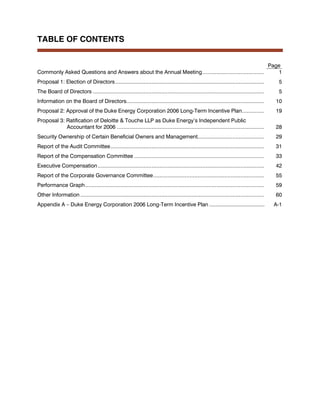 Duke_Energy_2006_Proxy_Statement