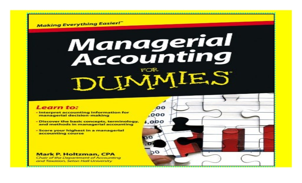 Managerial Accounting For Dummies ((download_[p.d.f]))