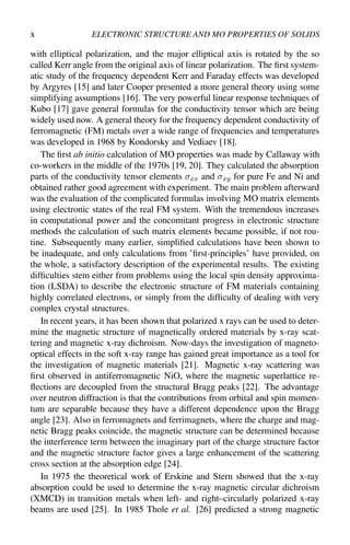 Electronic Structure And Magnetooptical Properties Of Solids 1st ...