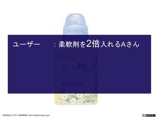 ユーザー：柔軟剤を2倍入れるAさん 
一般社団法人デザイン思考研究所 <http://designthinking.or.jp/> 　　　 
 