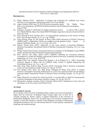 ANALYSIS AND FORECASTING OF ELECTRICITY DEMAND IN DAVAO DEL SUR ...