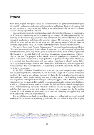 Cystic Fibrosis Diagnosis And Protocols Volume Ii Methods And Resources ...