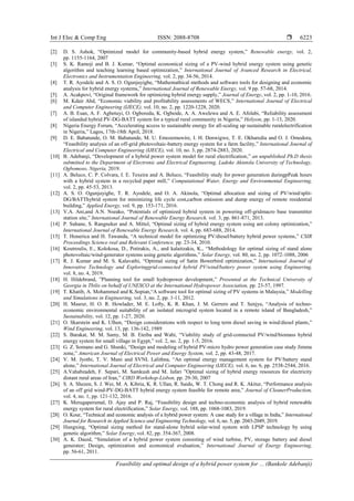 Feasibility and optimal design of a hybrid power system for rural ...
