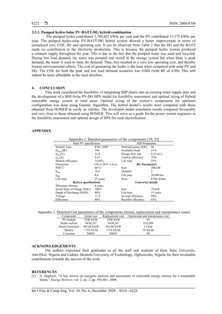 Feasibility and optimal design of a hybrid power system for rural ...
