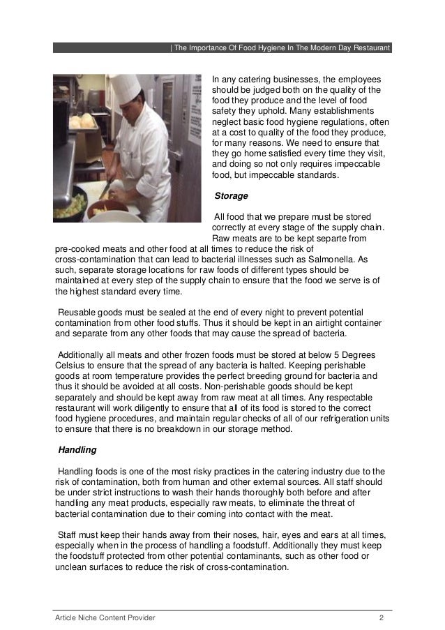 Importance Of Food Hygiene Modern Day Restaurant Importance Of Food Hygiene Modern Day Restaurant