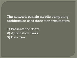 Architecture of Mobile Computing | PPT | Databases | Computer Software ...