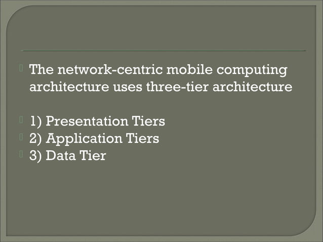 Architecture of Mobile Computing | PPT | Databases | Computer Software ...