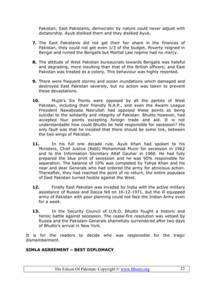 Zulfikar Ali Bhutto The Falcon Of Pakistan Abdul Ghafoor Bhurgri | PDF