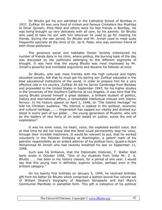 Zulfikar Ali Bhutto The Falcon Of Pakistan Abdul Ghafoor Bhurgri | PDF