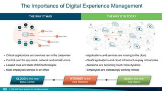 7
© 1992–2022 Cisco Systems, Inc. All rights reserved.
The Importance of Digital Experience Management
THE WAY IT WAS THE ...