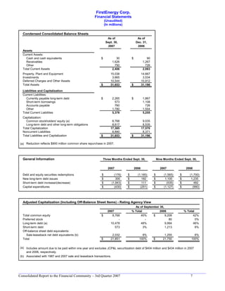 first energy 3Q 2007