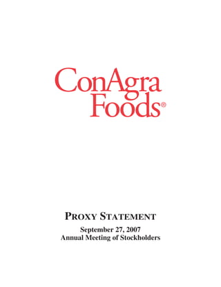 PROXY STATEMENT
     September 27, 2007
Annual Meeting of Stockholders
 