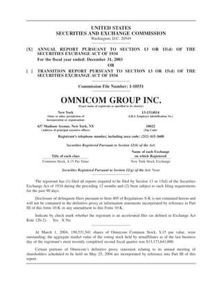 omnicom group annual reports 2003