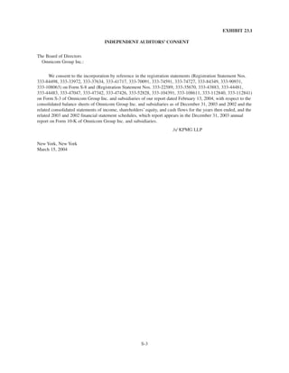 omnicom group annual reports 2003