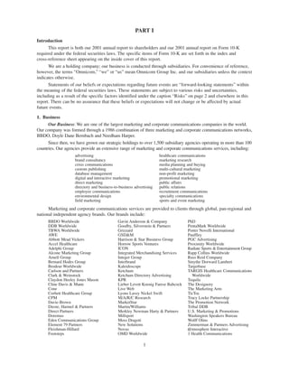 omnicom group annual reports 2001