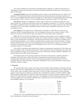 omnicom group annual reports 2001