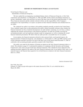 omnicom group annual reports 2001