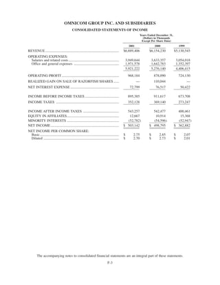 omnicom group annual reports 2001