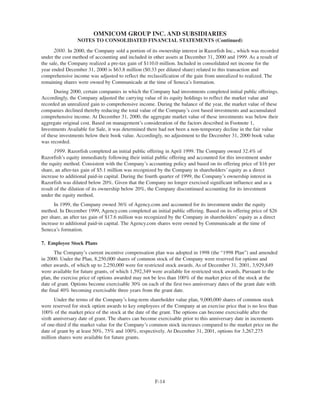 omnicom group annual reports 2001