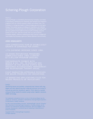 schering plough 2000annual