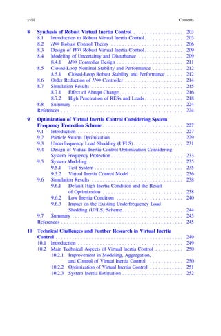 Virtual Inertia Synthesis And Control 1st Ed Thongchart Kerdphol | PDF