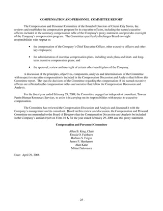 circuit city stores 2008 Proxy Statement 