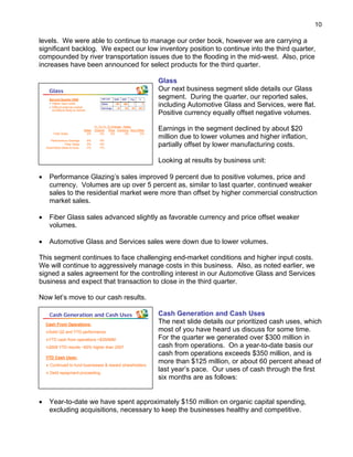 2Q 2008 EARNINGSTRAN SCRIPT