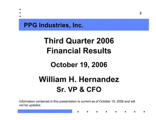 3Q 06 Earnings Slides