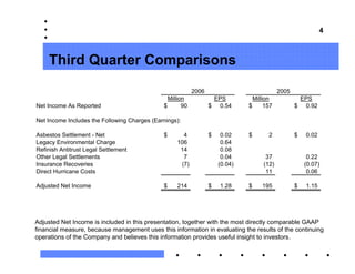 3Q 06 Earnings Slides
